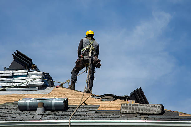 Professional Gutter Installation technician working in Silver Lake, IN